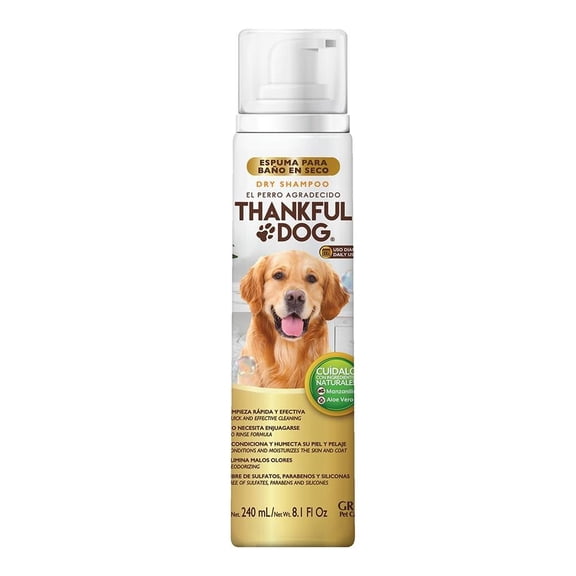 Espuma para Baño en Seco Grisi Thankful Dog Para Perro 240 ml