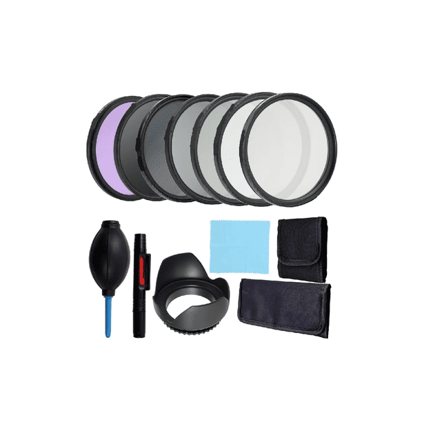 Kit De Filtro De Lente De Cámara Uv+ cpl + fld Filtro 58 mm NEGRO