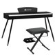 thumbnail image 1 of Piano Bluelander, Teclado Musical con Atril para Partituras, 3 Pedales con Banco, Negro, 1 of 5