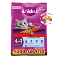 thumbnail image 2 of Alimento Seco para Gatos Adultos Esterilizados Whiskas® 4 en 1, 100% Nutrición Completa y Balanceada – Sabor Res 1.7kg, 2 of 9