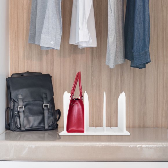 Tineasur Estante Plástico Para Almacenamiento Y Organización De Bolsas, Y Separadores De Clóset