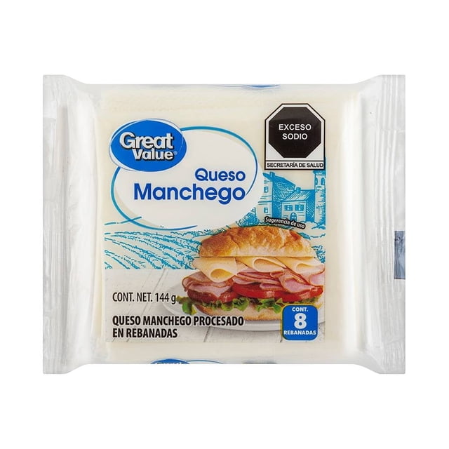 Queso manchego Great Value en rebanadas 144 g