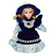 thumbnail image 3 of Muñecas de porcelana de 20 cm, niña con sombrero para exhibir, decoración del hogar. Azul, 3 of 6