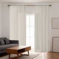 thumbnail image 4 of Cortinas translúcidas ligeras de color liso | Cortinas translúcidas con bolsillo para barra para sala de estar y dormitorio | Panel de poliéster transparente de 130 x 100 cm, 4 of 5