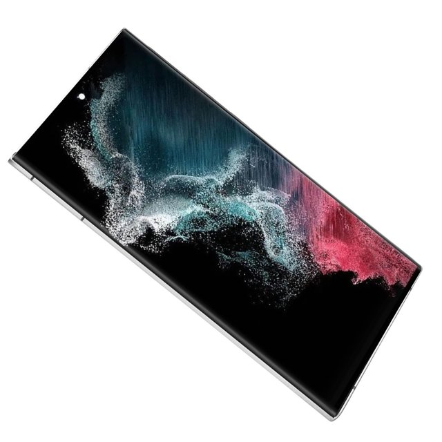 amoled para galaxy s22 ultra, pantalla lcd led digitalizador de pantalla táctil para s22ultra 5g sm s908b, reemplazo de pantalla lcd con marco, probado antes del envío. Ensamblaje frontal en diagonal mostrando la pantalla de 6.8 pulgadas con vidrio negro, orificio para cámara frontal, biseles curvados y marco intermedio metálico; compatible con Galaxy S22 Ultra SM-S908B (versión internacional), adecuado para reparaciones de pantalla y a menudo usado en kits de reemplazo doméstico.