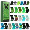 thumbnail image 1 of Calcetines con calendario de adviento Minecraft Creeper 2024 para niños, 1 of 6