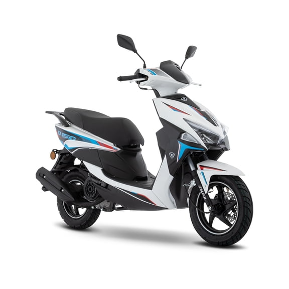 Motocicleta D150 Color Blanco Azul 2026