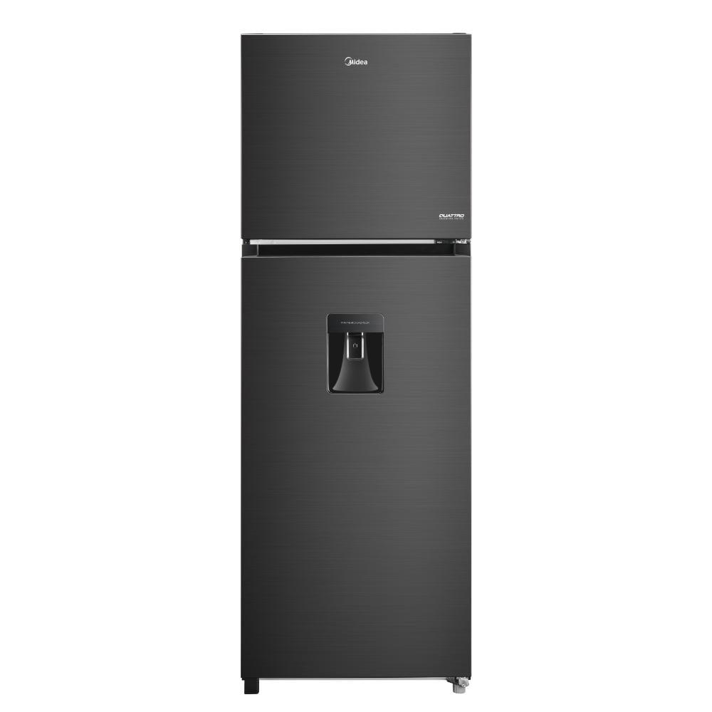 Refrigerador Midea Top Mount 12 Pies Negro Inverter Quattro Jazz Black con Despachador de Agua