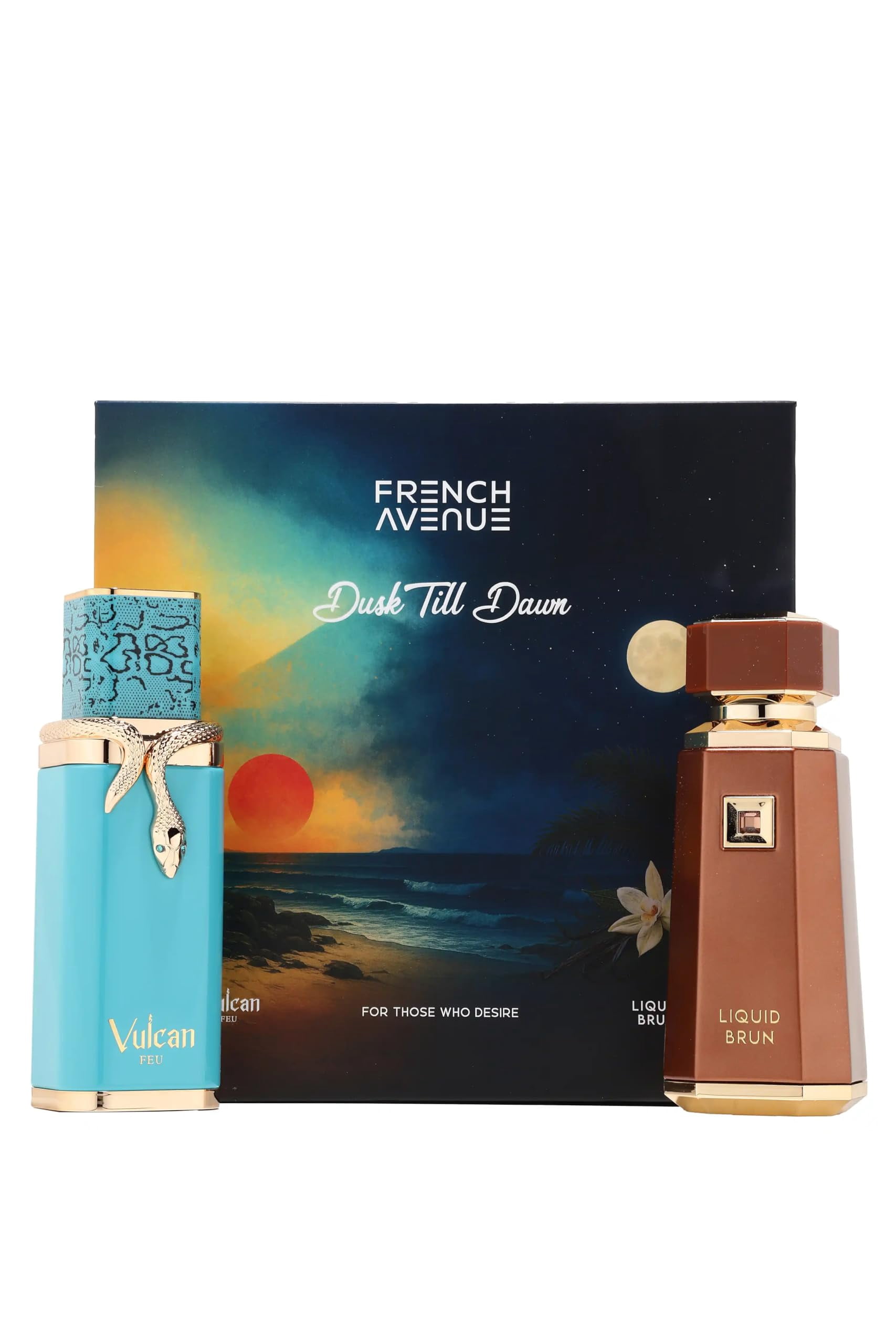 SET DUSK TILL DAWN 2PZS LIQUID BRUN 100ML EXTRACTO DE PERFUME SPRAY/ VULCAN FEU 100ML EXTRACTO DE PERFUME SPRAY