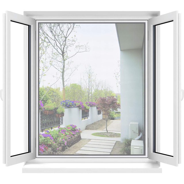 Mosquitera magnética personalizable para ventanas, malla fina de fibra de vidrio para varios tipos de ventanas, mosquitera eficaz, tela semitransparente blanca de hasta 150 cm x 200 cm