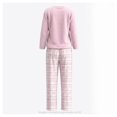 thumbnail image 3 of Pijama Secret Trasures para Dama Playera Manga Larga con Pantalón Cuadros Rosa Talla G 3 Piezas, 3 of 4