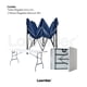 thumbnail image 2 of Paquete Toldo Plegable Azul 3x3 + 2 Mesas Plegables Blancas  180 cm Tipo Portafolio LOOMBER, 2 of 6