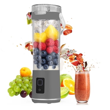 CaiYueKe USB Rechargeable Portable Juicer Blender Personal Smoothie Maker Travel Handheld Blender for Fruits Vegetables Shakes Protein Mixing Electric Blender Cup with Lid