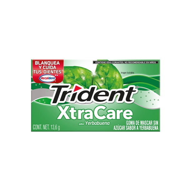 Goma de mascar Trident XtraCare yerbabuena 13.6 g