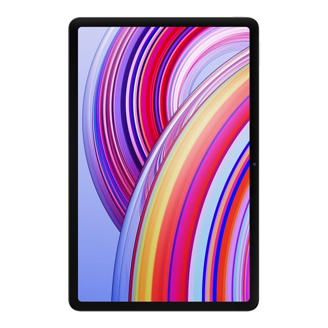 tablet xiaomi redmi redmi pad pro 12.1 pulgadas octa-core snapdragon 7s gen 2 8gb ram 256gb rom verde vista frontal vertical con biseles negros delgados y pantalla 12.1" 16:10 mostrando colores vibrantes; pantalla WQHD+ 2.5K y frecuencia de actualización 120 Hz, cámara frontal en el bisel lateral, borde verde según título, altavoces cuádruples y batería de 10000mAh indicada en especificaciones, adecuada para multimedia, lectura y juegos.