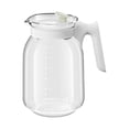 thumbnail image 2 of Jarra de vidrio para agua fría con tapa - 2,2L de gran capacidad, vidrio de alto borosilicato, boca ancha para fruta y hielo - rosa, verde o caqui, 2 of 9