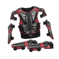 thumbnail image 2 of Traje de protección para motocicleta para niños, cómodo protector de pecho, columna vertebral y espalda para exteriores Rojo, 2 of 9