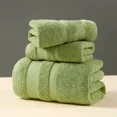 thumbnail image 1 of Zhuge Juego de toallas de 3 piezas para adultos, toallas de baño de lujo, juegos grandes para baño, toallas de ducha de microfibra súper suaves, color verde, 1 of 4