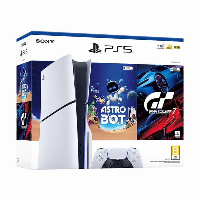 Consola de Videojuegos PlayStation 5 1TB más Astro Bot y Gran Turismo 7