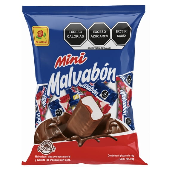 Malvavisco con chocolate De la Rosa Mini malvabon 80 g