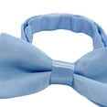 thumbnail image 3 of Pajaritas de esmoquin preatadas, pajarita de color liso, pajarita de moda para niños, ajustable Azul claro, 3 of 9