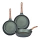 thumbnail image 1 of Juego De 3 Sartenes Jade Pro Con Recubrimiento de Inoble Antiadherente 22,24 y 28cm – Color Verde- Kitchen Art - Queen Sense, 1 of 6