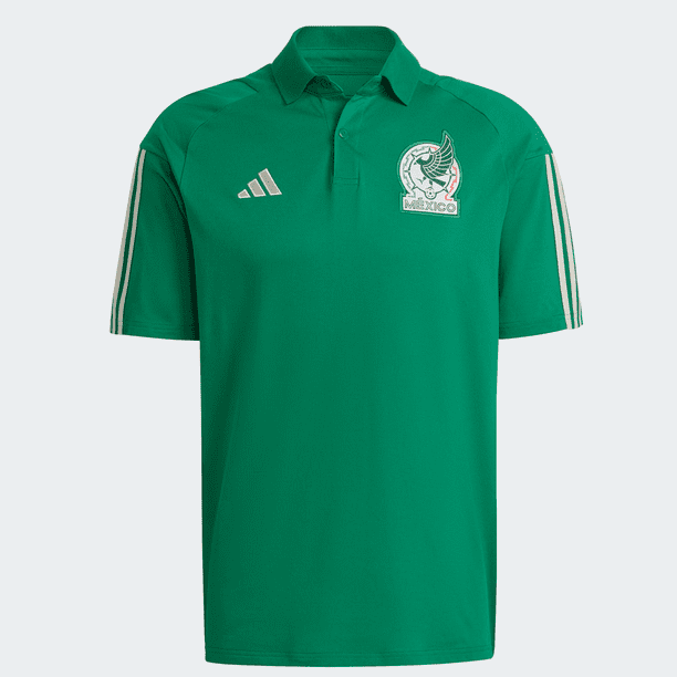Playera Polo FMF Adidas SelecciónNacional de Mexico Futbol Verde Hombre Original