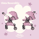 thumbnail image 4 of Carriola Para Bebé Reversible Plegable Tremiti Multiposiciones IBaby rosa, 4 of 9