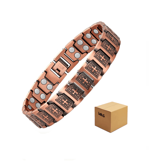 Pulsera De Hombre Magnética Cobre Puro Brazalete Para Hombre Lab.G Brince
