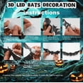 thumbnail image 4 of Three-dimensional Halloween LED Night Light Bats Holiday Party Window Display Garage Decoration PVC Flash Wall Stickers, 4 of 5