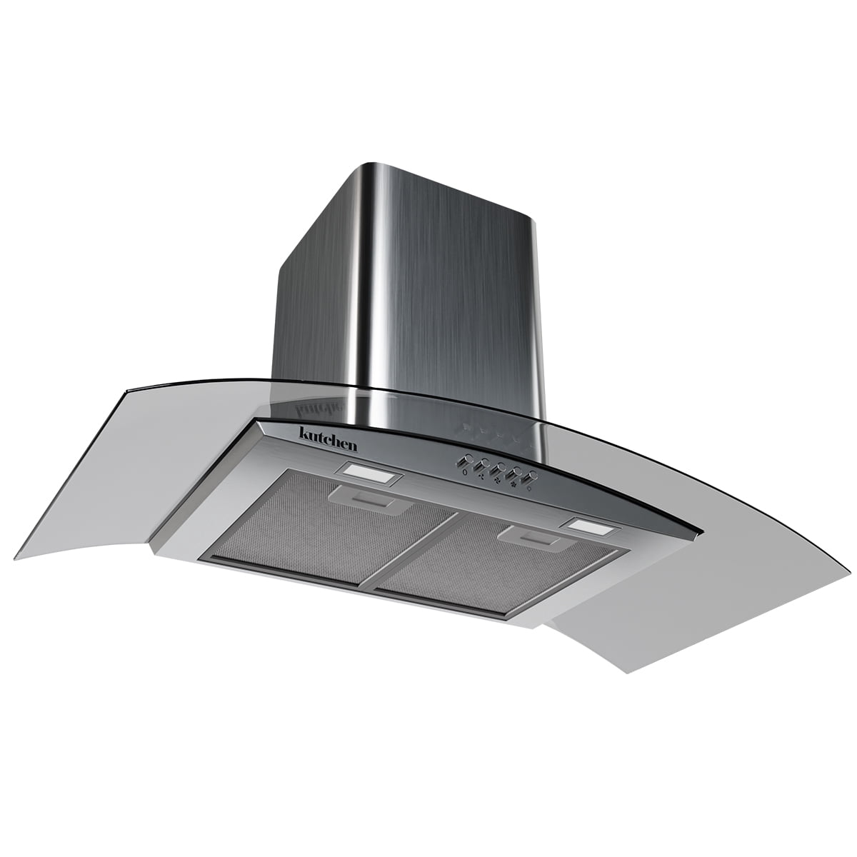 CAMPANA PARED KCP60580 KUTCHEN CRISTAL CURVO 80cm Acero Inox