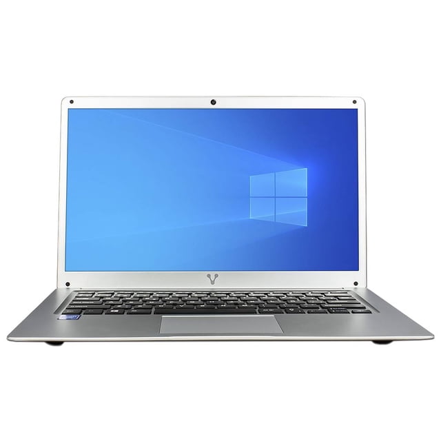 laptop vorago alpha plus v2 alpha plus v2 Negro notebook abierto, vista frontal centrada con pantalla encendida, teclado tipo island y touchpad amplio; biseles delgados y cámara web superior; Intel Celeron N4020, 4GB DDR4, 500GB SSD según especificaciones; a menudo usado para tareas básicas y estudio.