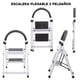thumbnail image 2 of Escalera metalica dos escalones de 86*44.5*5cm blanca, 2 of 7