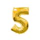 thumbnail image 2 of GLOBO METALICO DE NUMERO CINCO GIGANTE 80CM DORADO, 2 of 2