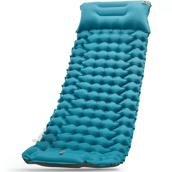 Colchón De Aire Inflable Para Campamento Ultraliviano Azul