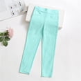 thumbnail image 1 of Leggings de color liso para niñas pequeñas, pantalones ajustados casuales de algodón suave con estampado, 3-4 años, 110, 3/T, 1 of 4