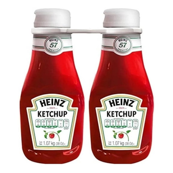 Salsa Catsup Ketchup Heinz Pack 2 Botellas De 1.07 Kg