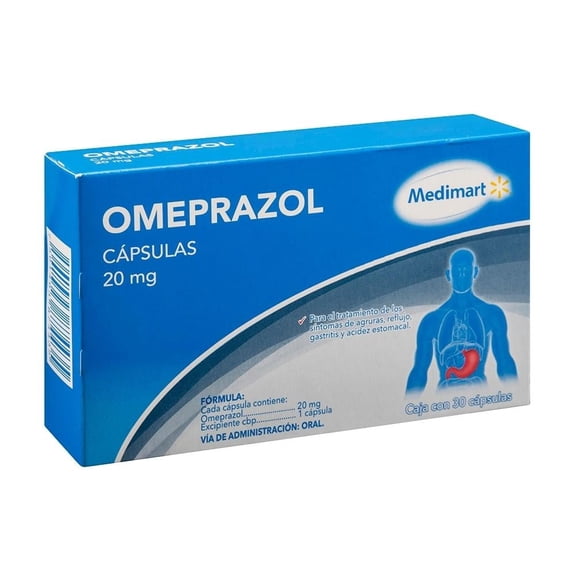 Antiácido Medimart Omeprazol 20 mg 30 cápsulas