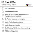 thumbnail image 2 of Impresora HP Envy 6555e Inalámbrica Multifuncional de Inyección de Tinta a Color, 2 of 9