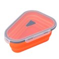 thumbnail image 4 of Contenedor de almacenamiento de pizza expandible reutilizable con 5 bandejas para microondas Caja de pizza de silicona ajustable Naranja, 4 of 12