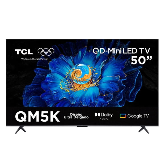 TV TCL Pantalla de 50 pulgadas QD MINILED Smart Google TV 50QM5K