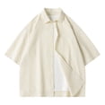 thumbnail image 1 of pstuiky Camisas casuales de manga corta para hombre, Camisa de manga corta con botones de color liso para hombre camisetas de hombre xxl, 1 of 8