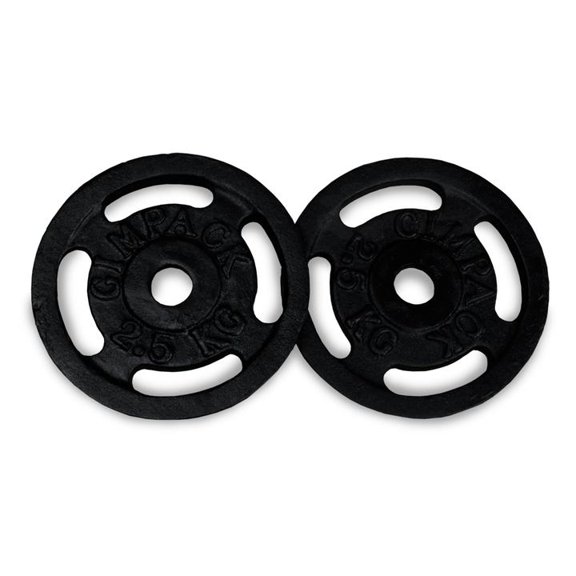 Discos para pesas Gimpack 2.5 kg, 1 pulgada de diámetro Gimpack Four-Grip