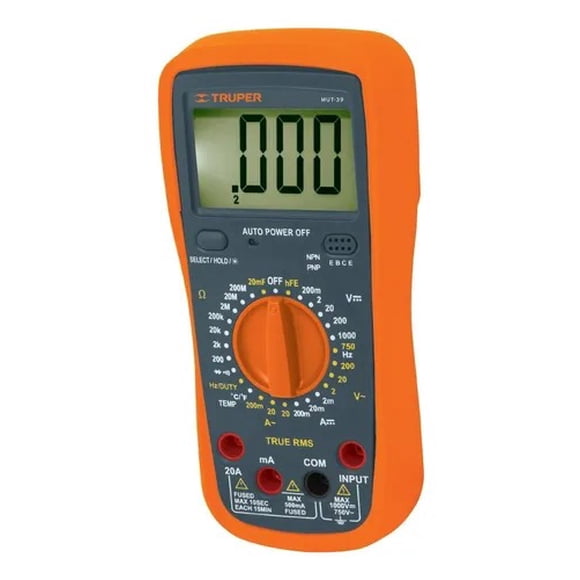 Multimetro Digital Ind. 1000 V Truper 10402 Truper MUT-39