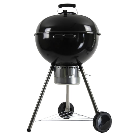 Asador de Carbón Avera 22" Tipo Barril con Tapa Parrilla de Acero Resistente para Exterior AC22P
