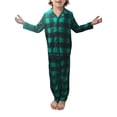 thumbnail image 2 of Conjunto de pijamas navideños a juego para toda la familia: camisa de manga larga a cuadros y pantalón con cintura elástica., 2 of 10