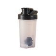 thumbnail image 2 of Botella de agua deportiva portátil 500ML | Taza para shaker de proteínas con báscula para mezclar, tapa abatible a prueba de fugas, agitador incorporado, boca grande fácil de limpiar | Gimnasio, 2 of 6