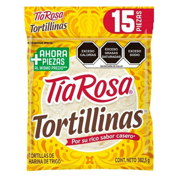 Tortillas de Harina Bimbo Tía Rosa Tortillinas 15 pzs