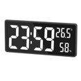 thumbnail image 1 of Reloj LED de gran tamaño con atenuador de 3 niveles, brillo, temperatura y humedad, pantalla grande F negro, 1 of 9