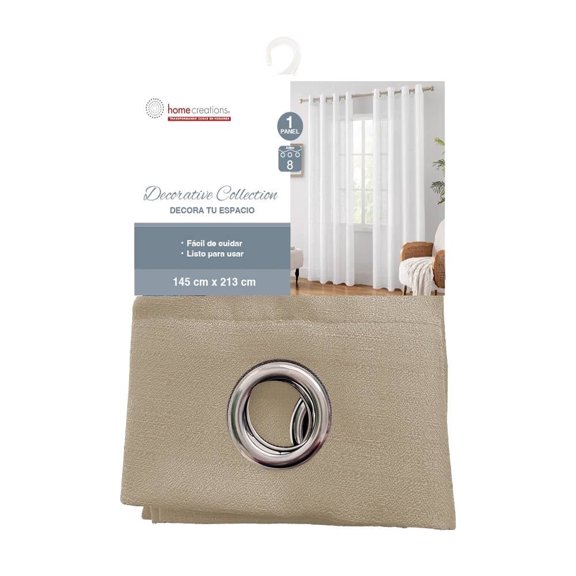 Cortina para Ventana Home Creations DecorativaBeige